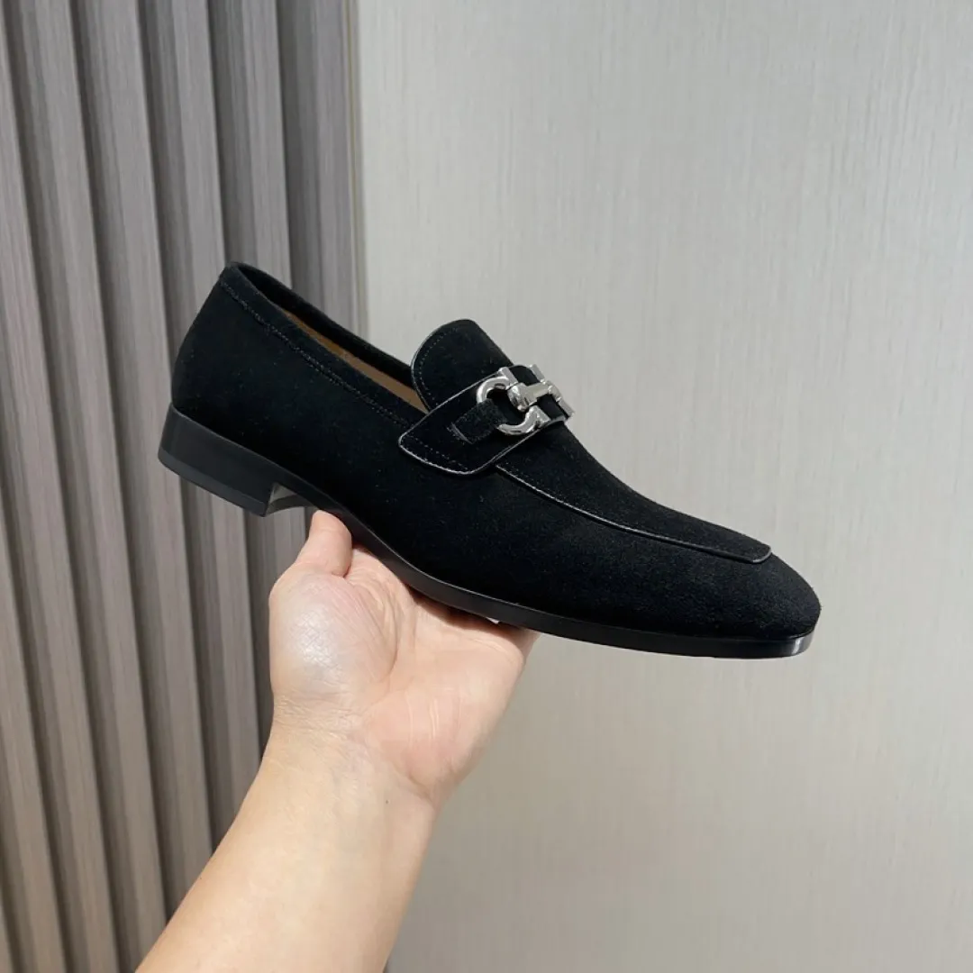 Factory P620💰🔥《Ferragamo》👏Latest•High-end top brand luxury~purchasing agent, top~quality. New fashionable business men's shoes🔜The uppers are made of original cashmere cowhide➕cowhide·lining, with fine workmanship. The original stylish and soft combination wear-resistant and non-slip outsole is light and comfortable on the feet. The real thing looks better in real life. Size: 38/44
